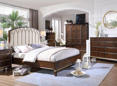 Bed 2x Nightstands Chest of drawers Bedroom Set Design Luxury new 4 pieces